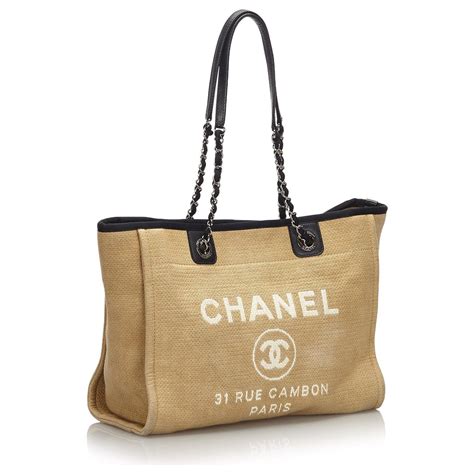 sac cabas chanel en toile